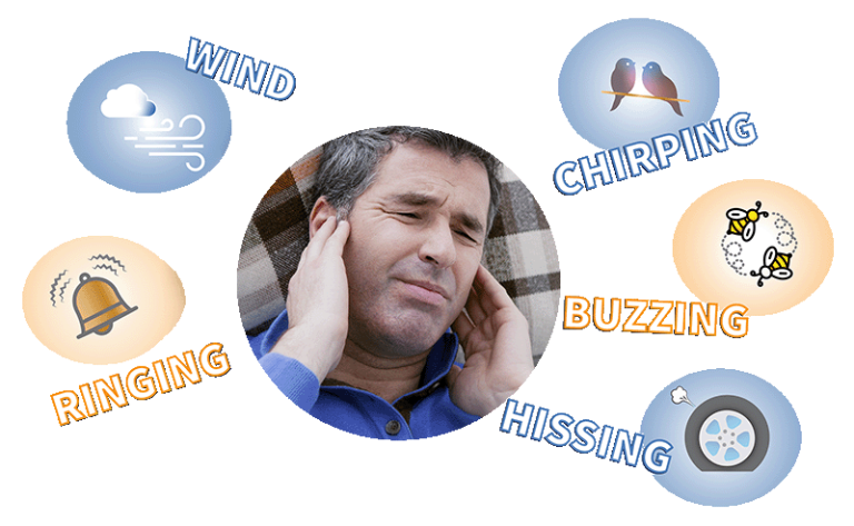 Man with Tinnitus symptoms